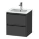 Duravit Waschtischunterschrank Ketho.2 51x42x54,9cm, 2 Schub., wandhängend, graph ma-1