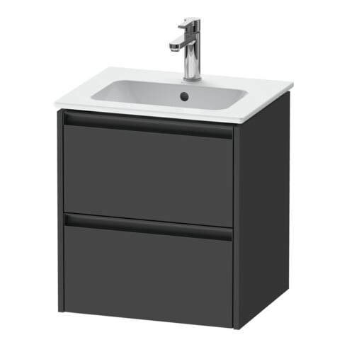 Duravit Waschtischunterschrank Ketho.2 51x42x54,9cm, 2 Schub., wandhängend, graph ma