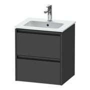 Duravit Waschtischunterschrank Ketho.2 51x42x54,9cm, 2 Schub., wandhängend, graph ma