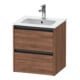 Duravit Waschtischunterschrank Ketho.2 51x42x54,9cm, 2 Schub., wandhängend, Nussb Nat-1