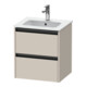 Duravit Waschtischunterschrank Ketho.2 51x42x54,9cm, 2 Schub., wandhängend, Tau matt-1