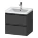 Duravit Waschtischunterschrank Ketho.2 58,4x45,5cm, graph ma, 2 Schub., wandhängend-1