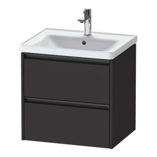 Duravit Waschtischunterschrank Ketho.2 58,4x45,5cm, graph matt, 2 Schub., wandhängend
