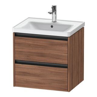 Duravit Waschtischunterschrank Ketho.2 58,4x45,5cm, Nussb Nat, 2 Schub., wandhängend