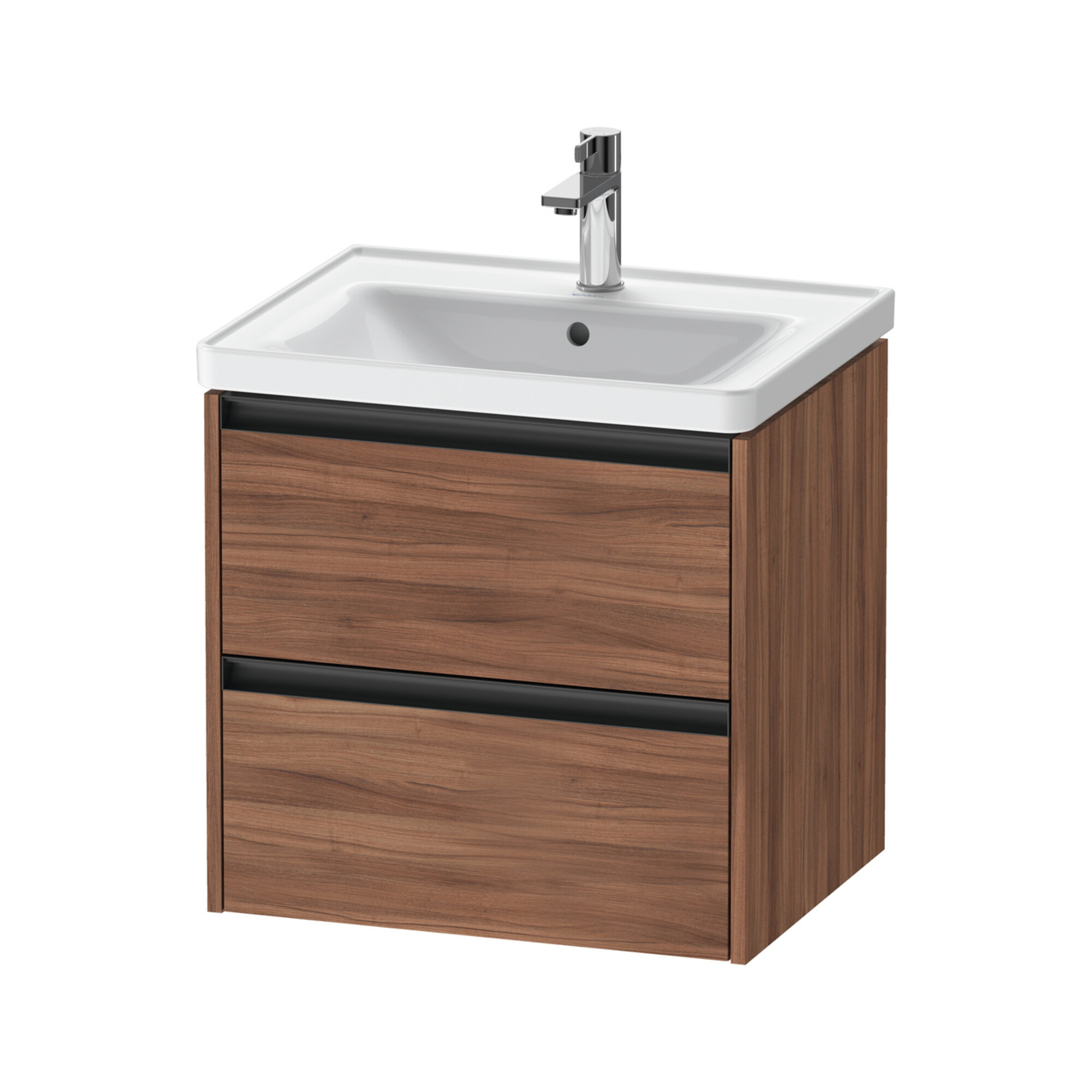 Duravit Waschtischunterschrank Ketho.2 58,4x45,5cm, Nussb Nat, 2 Schub., wandhängend