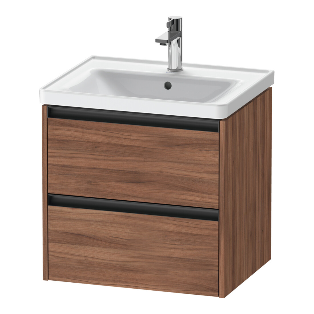 Duravit Waschtischunterschrank Ketho.2 58,4x45,5cm, Nussb Nat, 2 Schub., wandhängend