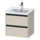 Duravit Waschtischunterschrank Ketho.2 58,4x45,5cm, Tau matt, 2 Schub., wandhängend-1