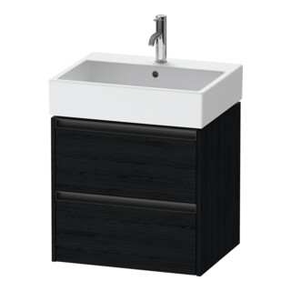 Duravit Waschtischunterschrank Ketho.2 58,4x46cm, Ei sw, 2 Schub., wandhängend