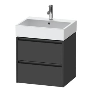Duravit Waschtischunterschrank Ketho.2 58,4x46cm, graph ma, 2 Schub., wandhängend