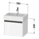 Duravit Waschtischunterschrank Ketho.2 58,4x46cm, graph matt, 1 Ausz., wandhängend