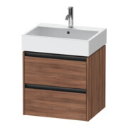 Duravit Waschtischunterschrank Ketho.2 58,4x46cm, Nussb Nat, 2 Schub., wandhängend-1