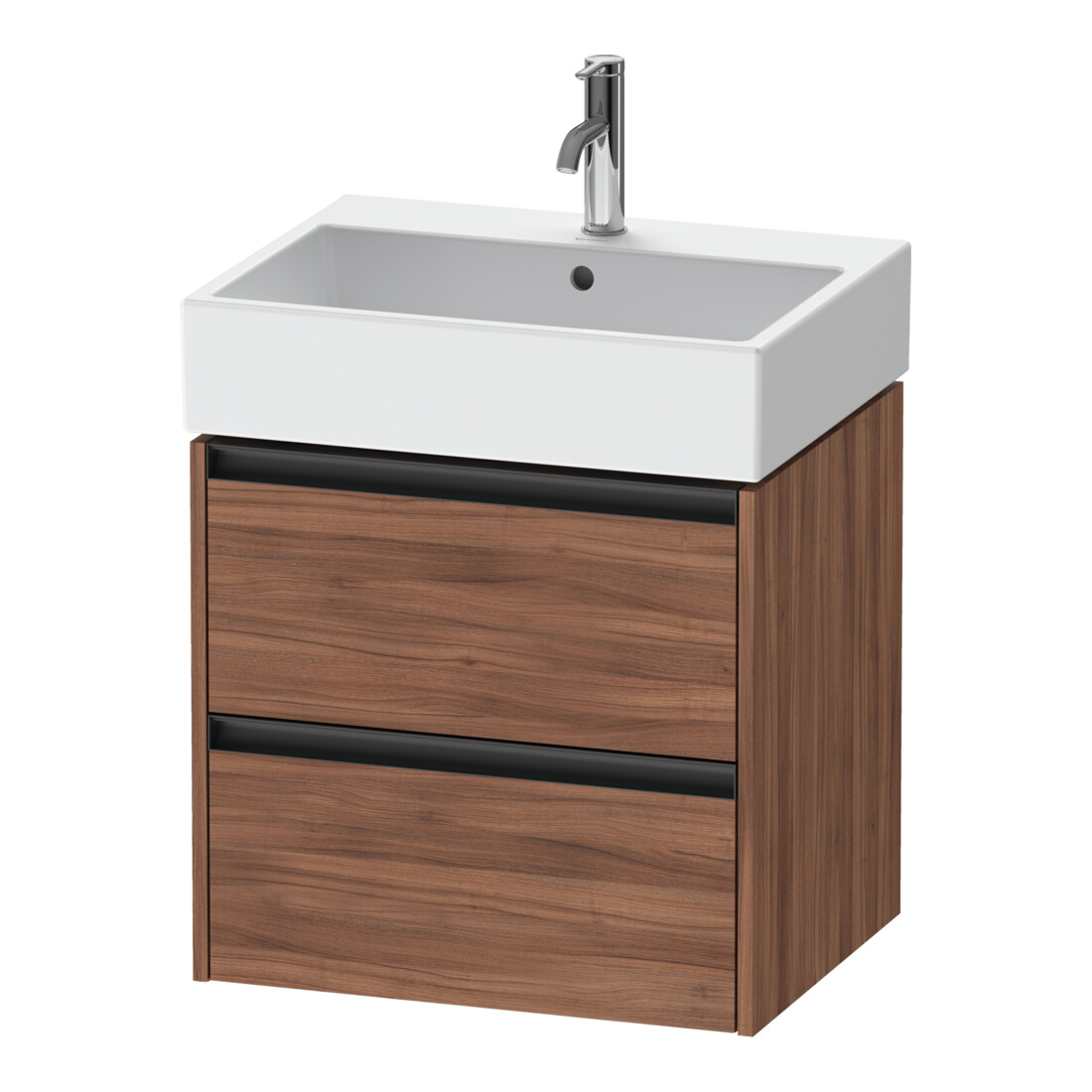 Duravit Waschtischunterschrank Ketho.2 58,4x46cm, Nussb Nat, 2 Schub., wandhängend