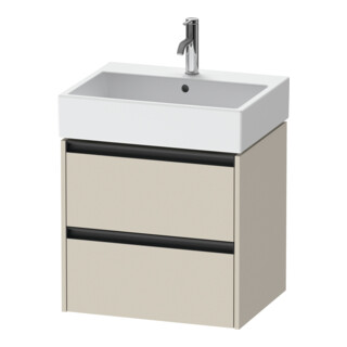 Duravit Waschtischunterschrank Ketho.2 58,4x46cm, Tau matt, 2 Schub., wandhängend