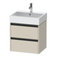 Duravit Waschtischunterschrank Ketho.2 58,4x46cm, Tau matt, 2 Schub., wandhängend-1