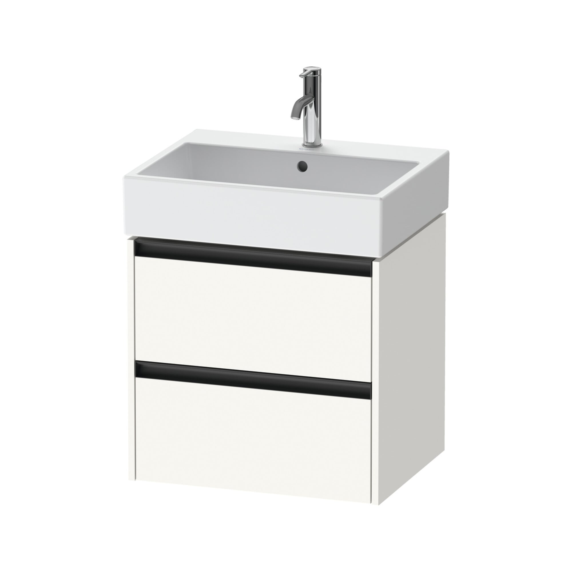 Duravit Waschtischunterschrank Ketho.2 58,4x46cm, we. matt, 2 Schub., wandhängend