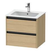 Duravit Waschtischunterschrank Ketho.2 61x48cm, Ei Nat, 2 Schub., wandhängend