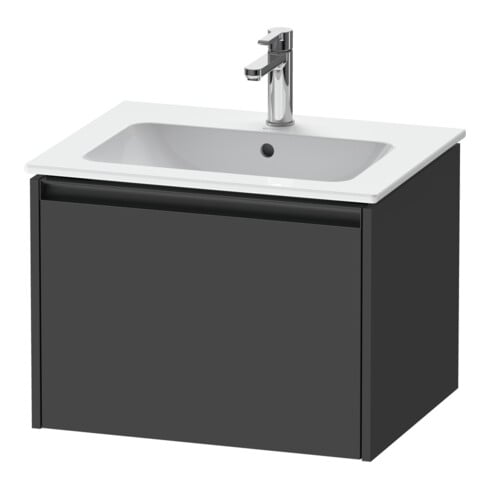 Duravit Waschtischunterschrank Ketho.2 61x48cm, graph ma, 1 Auszug, wandhängend
