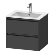 Duravit Waschtischunterschrank Ketho.2 61x48cm, graph ma, 2 Schub., wandhängend