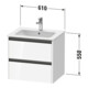 Duravit Waschtischunterschrank Ketho.2 61x48cm, graph ma, 2 Schub., wandhängend
