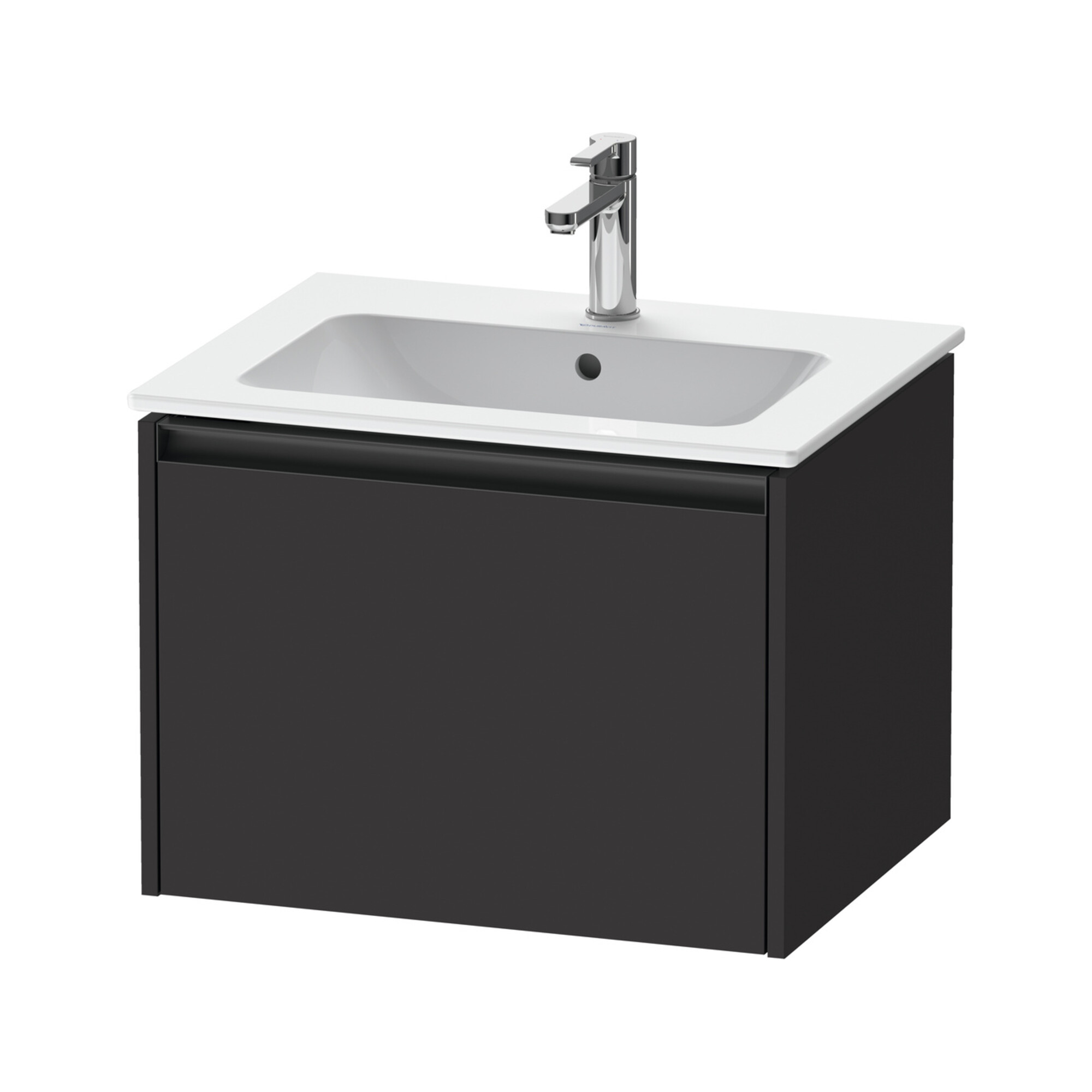 Duravit Waschtischunterschrank Ketho.2 61x48cm, graph matt, 1 Ausz., wandhängend