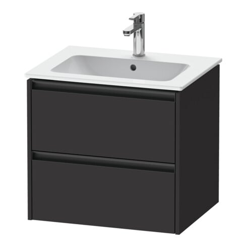 Duravit Waschtischunterschrank Ketho.2 61x48cm, graph matt, 2 Schub., wandhängend