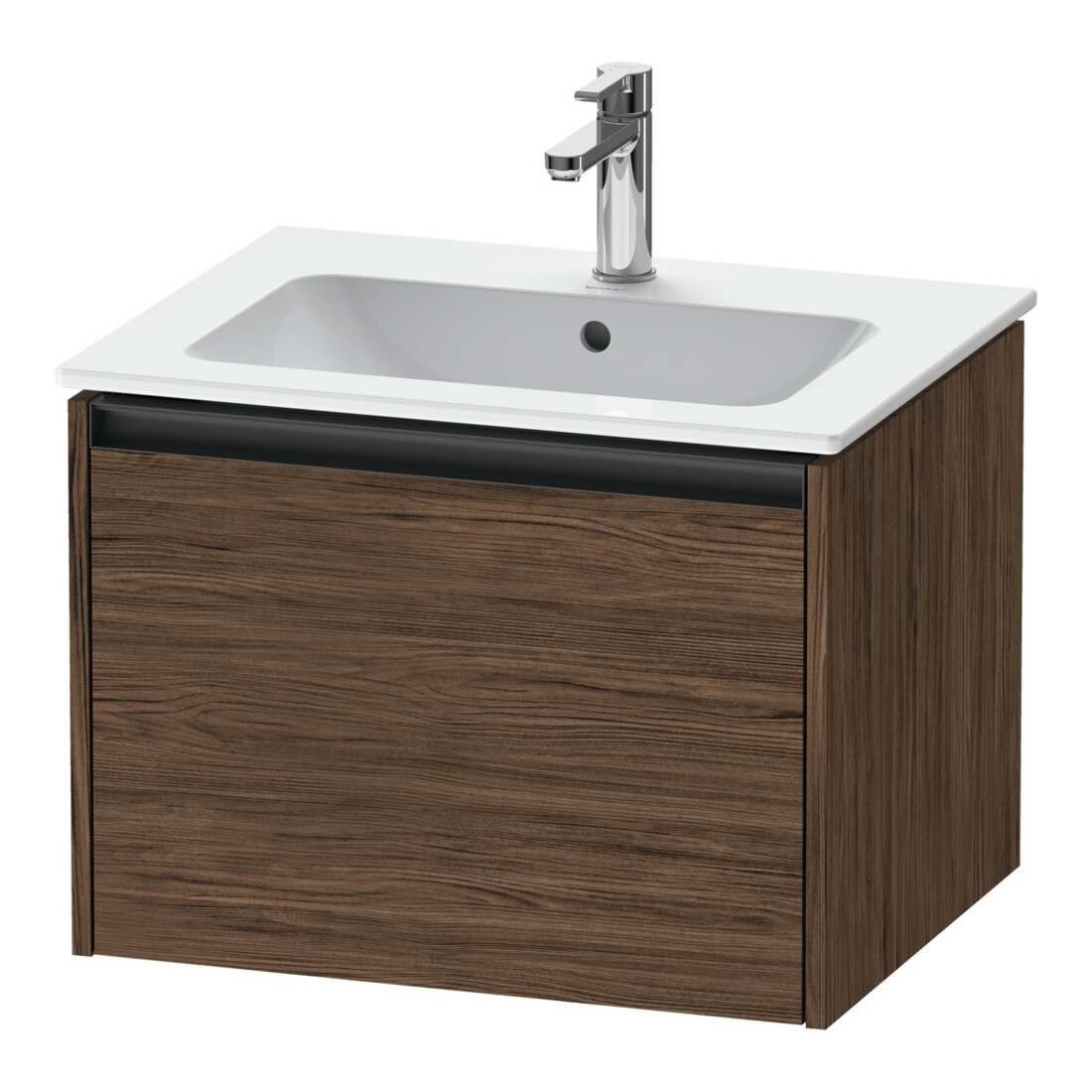 Duravit Waschtischunterschrank Ketho.2 61x48cm, Nussb dkl., 1 Ausz., wandhängend
