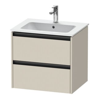 Duravit Waschtischunterschrank Ketho.2 61x48cm, Tau matt, 2 Schub., wandhängend