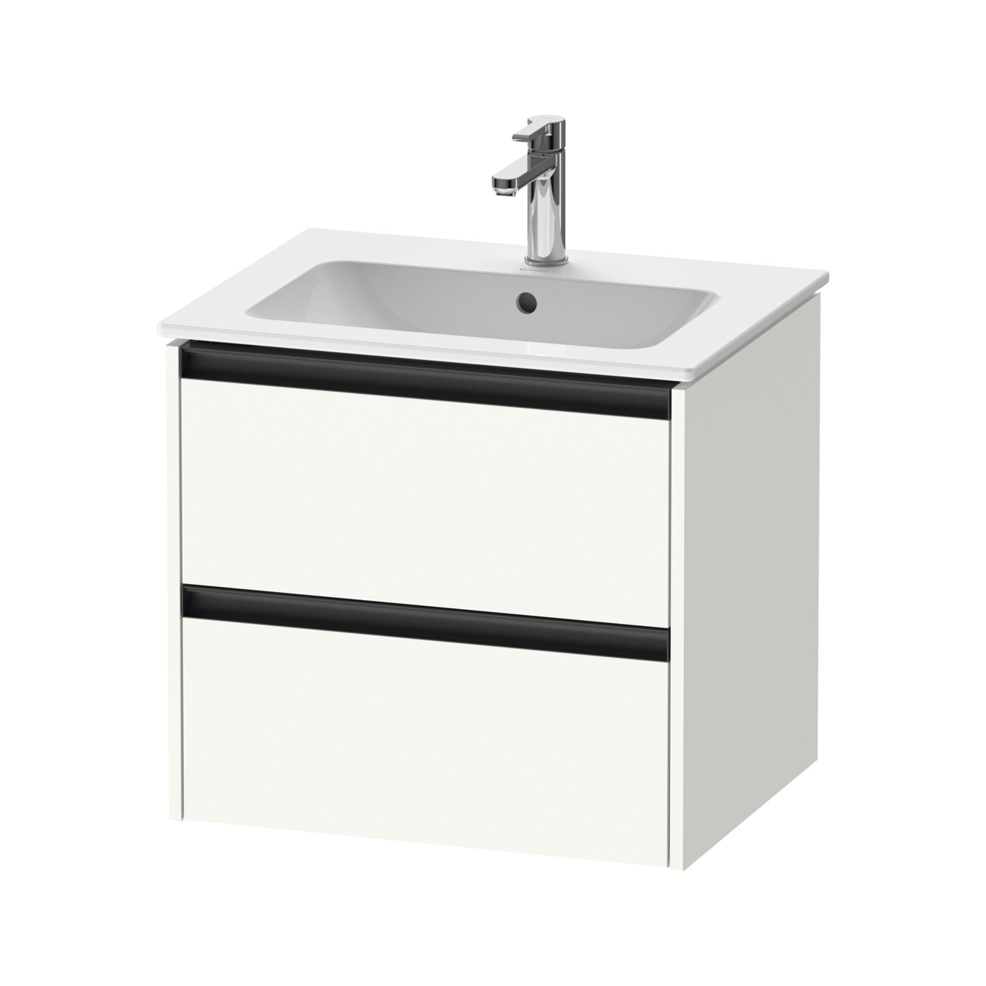 Duravit Waschtischunterschrank Ketho.2 61x48cm, we. matt, 2 Schub., wandhängend