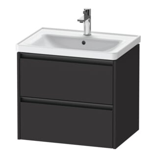 Duravit Waschtischunterschrank Ketho.2 63,4x45,5cm, graph matt, 2 Schub., wandhängend