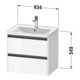 Duravit Waschtischunterschrank Ketho.2 63,4x45,5cm, graph matt, 2 Schub., wandhängend