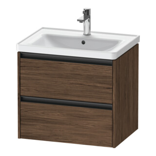 Duravit Waschtischunterschrank Ketho.2 63,4x45,5cm, Nussb dkl., 2 Schub., wandhängend