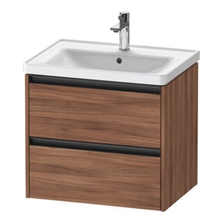Duravit Waschtischunterschrank Ketho.2 63,4x45,5cm, Nussb Nat, 2 Schub., wandhängend