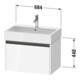 Duravit Waschtischunterschrank Ketho.2 68,4x46cm, bas. ma, 1 Ausz., wandhängend