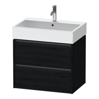 Duravit Waschtischunterschrank Ketho.2 68,4x46cm, Ei sw, 2 Schub., wandhängend