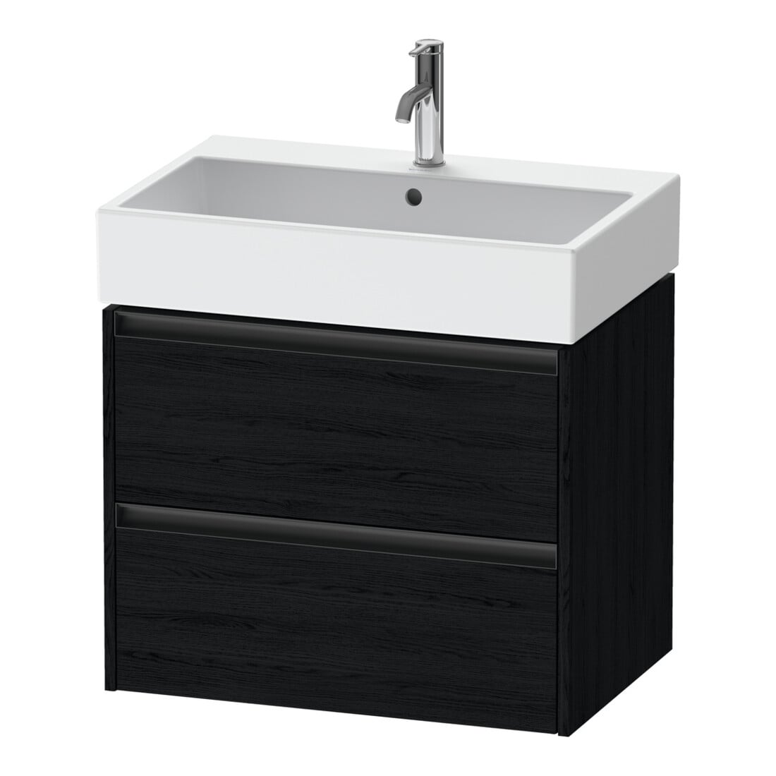 Duravit Waschtischunterschrank Ketho.2 68,4x46cm, Ei sw, 2 Schub., wandhängend