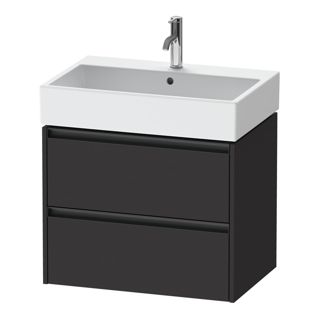 Duravit Waschtischunterschrank Ketho.2 68,4x46cm, graph matt, 2 Schub., wandhängend