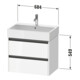 Duravit Waschtischunterschrank Ketho.2 68,4x46cm, graph matt, 2 Schub., wandhängend