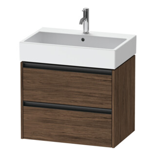 Duravit Waschtischunterschrank Ketho.2 68,4x46cm, Nussb dkl., 2 Schub., wandhängend