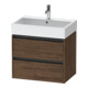 Duravit Waschtischunterschrank Ketho.2 68,4x46cm, Nussb dkl., 2 Schub., wandhängend
