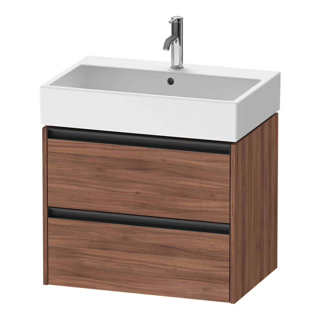 Duravit Waschtischunterschrank Ketho.2 68,4x46cm, Nussb Nat, 2 Schub., wandhängend