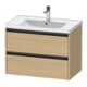 Duravit Waschtischunterschrank Ketho.2 78,4x45,5cm, Ei Nat, 2 Schub., wandhängend-1