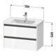 Duravit Waschtischunterschrank Ketho.2 78,4x45,5cm, Ei Nat, 2 Schub., wandhängend-3