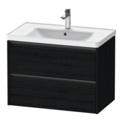 Duravit Waschtischunterschrank Ketho.2 78,4x45,5cm, Ei sw, 2 Schub., wandhängend