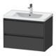 Duravit Waschtischunterschrank Ketho.2 78,4x45,5cm, graph ma, 2 Schub., wandhängend-1