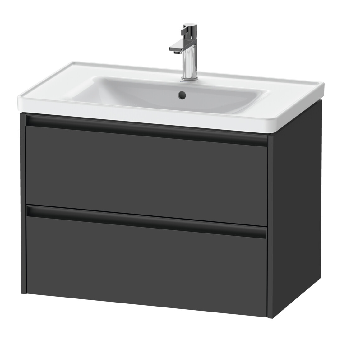 Duravit Waschtischunterschrank Ketho.2 78,4x45,5cm, graph ma, 2 Schub., wandhängend