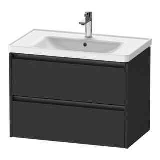 Duravit Waschtischunterschrank Ketho.2 78,4x45,5cm, graph matt, 2 Schub., wandhängend