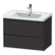 Duravit Waschtischunterschrank Ketho.2 78,4x45,5cm, graph matt, 2 Schub., wandhängend