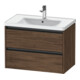 Duravit Waschtischunterschrank Ketho.2 78,4x45,5cm, Nussb dkl., 2 Schub., wandhängend-1