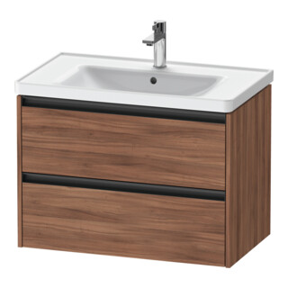 Duravit Waschtischunterschrank Ketho.2 78,4x45,5cm, Nussb Nat, 2 Schub., wandhängend