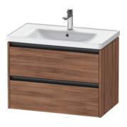 Duravit Waschtischunterschrank Ketho.2 78,4x45,5cm, Nussb Nat, 2 Schub., wandhängend-1